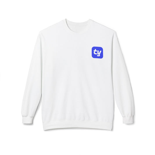 Ty Logo Crewneck Sweatshirt — Minimal Branded Chest Logo Pullover