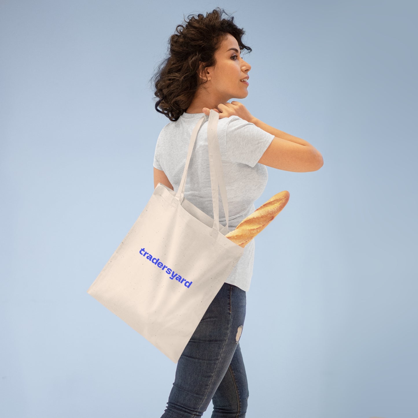 Tote Bag — Minimal "tradersyard" Logo Cotton Tote | Eco Market & Everyday Carry