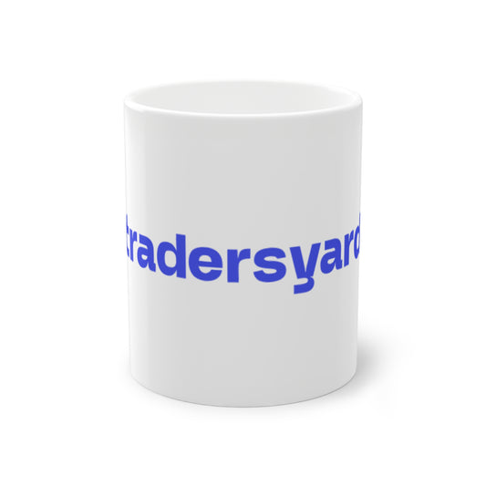 Tradersyard Blue Logo Mug — 11oz Ceramic Coffee Cup